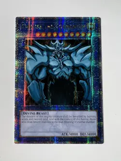 YuGiOh EGYPTIAN GODS CARDS OBELISK SLIFER RA LC01 Quarter Century Secret Rare - Image 3
