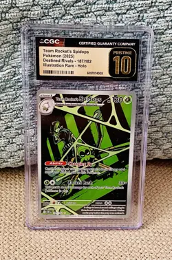 Pokemon Card Team Rocket Spidops #187 CGC PRISTINE 10 WORLDWIDE SHIP - Image 1