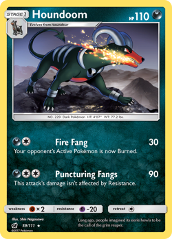 Houndoom 59/111 Rare | Crimson Invasion | Pokemon Card - Image 1