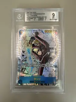 Sanji Manga Rare Japanese One Piece TCG Card BGS 9 - Image 1
