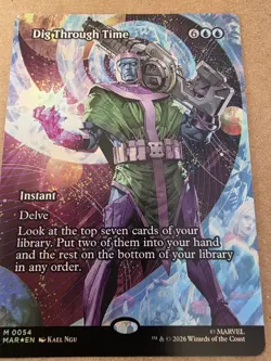 Dig Through Time - Foil (Borderless) Marvel Universe Eternal-Legal - Mtg - Image 1