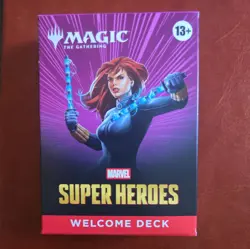 MTG Magic The Gathering Marvel SuperHeroes Welcome Deck Black Widow Black & Blue - Image 1