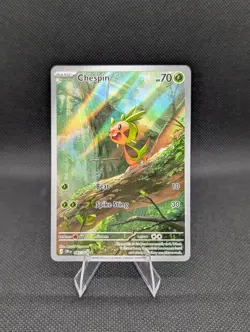 Chespin 087/086 IR Chaos Rising ILLUSTRATION RARE HOLO Pokemon English Me04 NM - Image 1