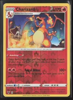 Charizard 025/185 Rare Vivid Voltage Pokemon Reverse Holo Near Mint - Image 1