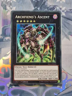 FIGA-EN033 Archfiend's Ascent Figure Secret Rare 1st Edition NM YuGiOh TCG - Image 1