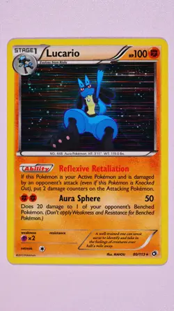 Pokemon Lucario 80/113 Cosmos Holo Rare Blister Exclusive Promo NM - Image 1