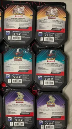 Lot of 6 Triple Whammy Collector Sealed Tin Set Pokemon TCG - Image 2