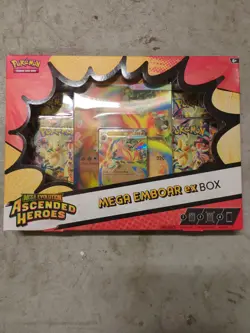 POKEMON TCG MEGA EVOLUTION ASCENDED HEROES MEGA EMBOAR EX BOX SEALED-Fast - Image 1
