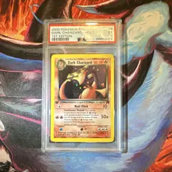 Pokemon 2000 Team Rocket 1st Edition Dark Charizard Holo 4/82 PSA 5 - Image 1