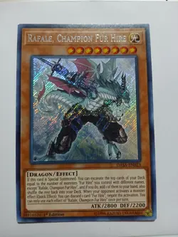 Yugioh Rafale, Champion Fur Hire Secret Rare DASA-EN023 1st Ed Lightly Played - Image 1
