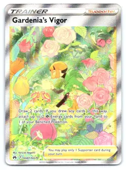Gardenia's Vigor GG61/GG70 Ultra Rare Crown Zenith Galarian Gallery Pokemon NM - Image 1