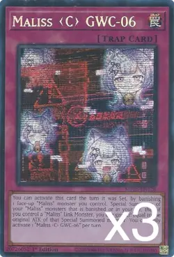 3X Yugioh Maliss C GWC-06 MP25-EN128 Secret Rare 1st Edition NM - Image 1