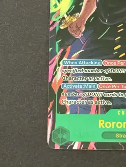 One Piece Roronoa Zoro OP06-118 Secret Rare Wings of the Captain English NM - Image 2