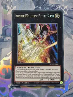 BLAR-EN046 Number F0: Utopic Future Slash Secret Rare 1st Edition NM YuGiOh TCG - Image 1