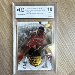 Upper Deck 2009-10 MJ Legacy Collection Gold #62 Michael Jordan Bulls BCCG 10 - Image 1