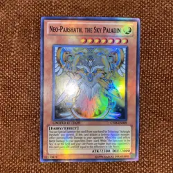 Yugioh 2011 Neo-Parshath, The Sky Paladin SR Limited Ed. CT08-EN009 Near Mint - Image 1