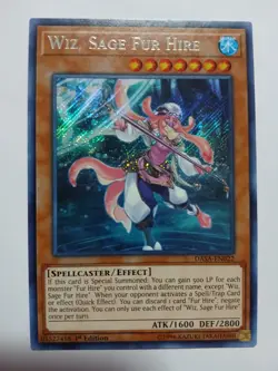 Yugioh Wiz, Sage Fur Hire Secret Rare DASA-EN022 1st Ed Near Mint - Image 1