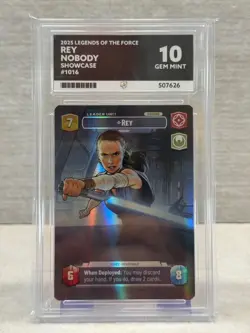 Rey Nobody #1016 Rare Showcase Star Wars Unlimited Legends of the Force - ACE 10 - Image 1