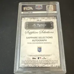 Topps 2024 Bowman Draft Sapphire Jac Caglianone Auto Insert SSA-JC PSA 10 Royals - Image 2
