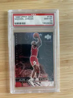 1999 Upper Deck Michael Jordan #135 PSA 10 Air of Greatness - Image 1