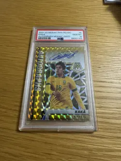 Kaka Autograph Auto Gold /10 Colour Match PSA 10 Mosaic World Cup 2022 Brazil - Image 1