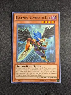 Yugioh - Blackwing - Zephyros The Elite BP02-EN098 1st Edition Common NM - Image 1