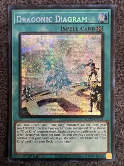 Yugioh Dragonic Diagram MP25-EN139 Prismatic Secret Rare 1st Edition NM - Image 1