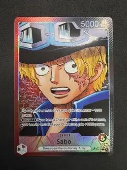 Sabo (Alt Art) OP13-004 Carrying On His Will NM LEADER English One Piece TCG ENG - Image 1