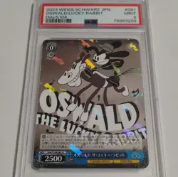 Weiss Schwarz Disney 100 Oswald the Lucky Rabbit 081 Holo PSA 9 Japanese - Image 1