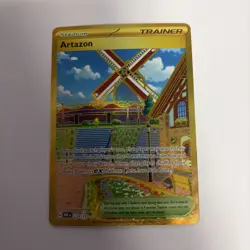 Pokemon Artazon 229/197 SV03 Gold Full Art Holo Stadium English Card - Image 1