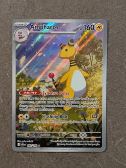 Pokemon Card 2026 AMPHAROS Illustration Rare IR 090/086 Chaos Rising NM/M - Image 1