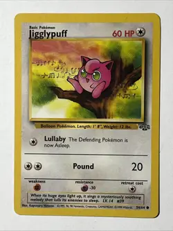 Pokemon TCG Jigglypuff Jungle 54/64 Regular Unlimited Common LP - Image 2