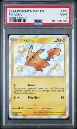 2024 POKEMON PAF EN-PALDEAN FATES | SHINY RARE | PIKACHU 131 (PSA 9) - Image 1