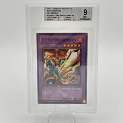 Yu-Gi-Oh 2002 LOB-003 Flame Swordsman 1st Edition BGS 9 Mint Graded Yugioh Card - Image 1