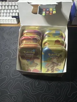 6x Sealed Pokemon 151 Mini Tins with Display Box - Image 2