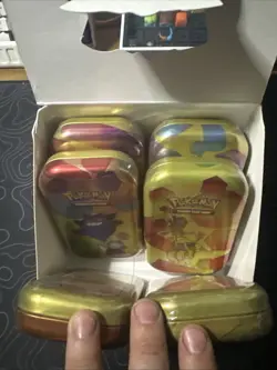 6x Sealed Pokemon 151 Mini Tins with Display Box - Image 3