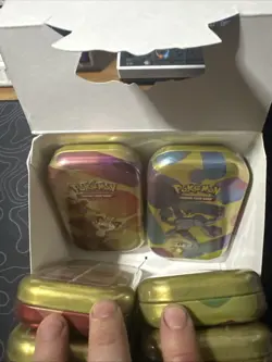 6x Sealed Pokemon 151 Mini Tins with Display Box - Image 4