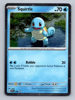 Squirtle (Cosmos Holo) 048 Holo Promo Scarlet & Violet Promo Pokemon NM - Image 1