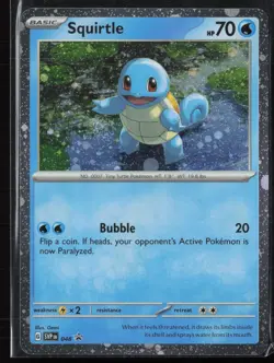 Squirtle (Cosmos Holo) 048 Holo Promo Scarlet & Violet Promo Pokemon Holo NM - Image 1