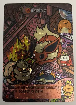 Flarie V Pokiebubies V2 1st Edition Fan Art Chef Ken Lee Pokemon Flareon 103 - Image 1