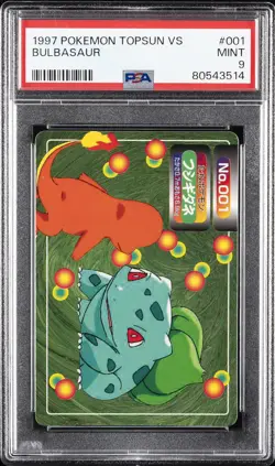 1997-98 POKEMON TOPSUN VS #001 BULBASAUR PSA 9 - Image 1