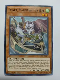 Yugioh Donpa, Marksman Fur Hire Common MP19-EN244 1st Ed Near Mint - Image 1