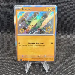 Mankey - 169/091 - Baby Shiny - Paldean Fates - Pokemon Card - Image 1