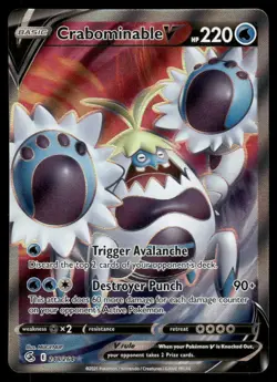 Pokemon Cards Crabominable V 248/264 Fusion Strike Ultra Rare NM - Image 1