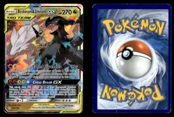 Reshiram & Zekrom GX 157/236 Ultra Rare Cosmic Eclipse Pokemon Card - Image 1