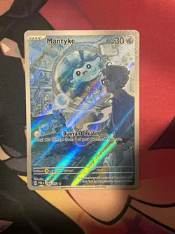 Mantyke 189/182 Illustration Rare Paradox Rift Pokemon NM Card - Image 1
