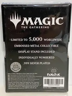 Magic The Gathering Nicol Bolas Carte En Metal Argente Edition Limitee De 5000 - Image 2