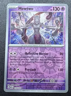Pokemon TCG Mewtwo Scarlet & Violet-151 150/165 Holo Holo Rare - Image 1