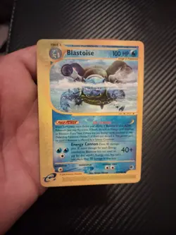 Pokemon TCG Blastoise 37/165 Expedition Base Set Holo Rare English 2002 100 HP - Image 1