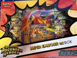 Pokemon TCG Mega Evolution Ascended Heroes Mega Emboar ex Box Sealed - Image 2